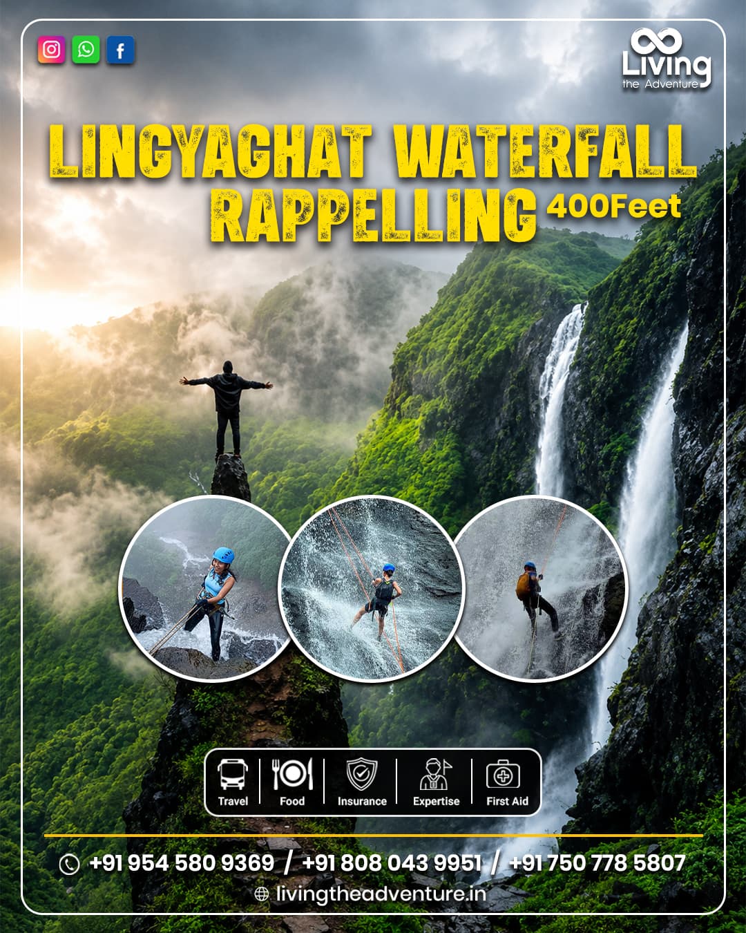Lingya Ghat Waterfall Rappelling